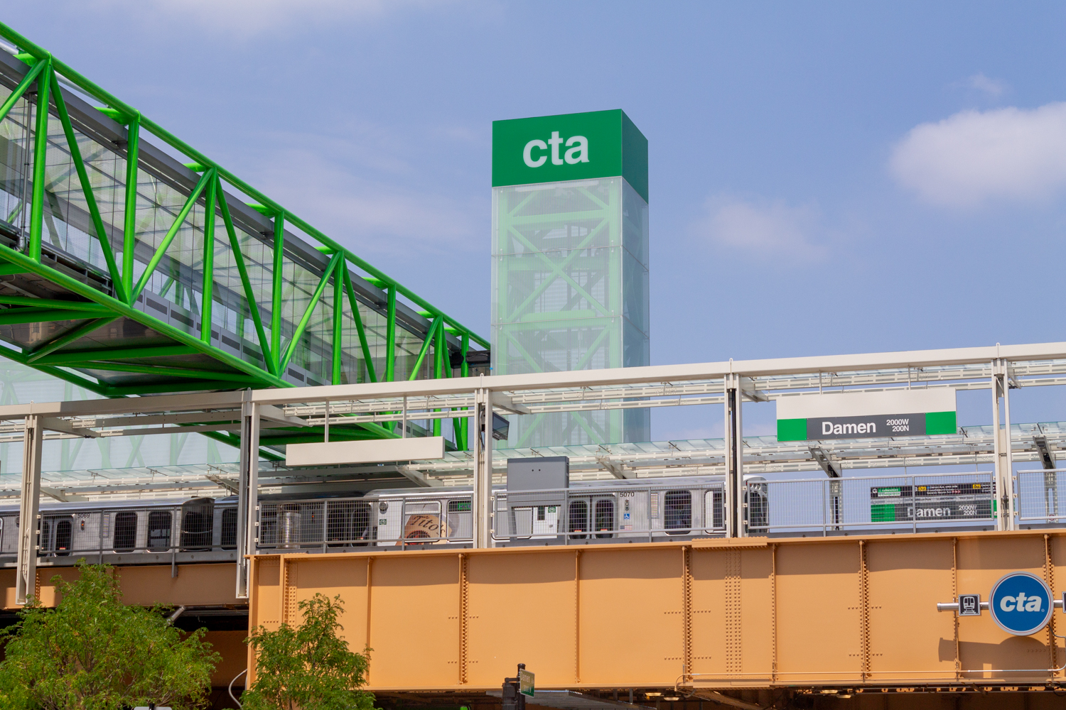 Damen Green Line station opening