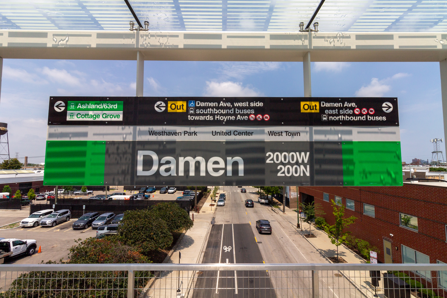 Damen Green Line station opening