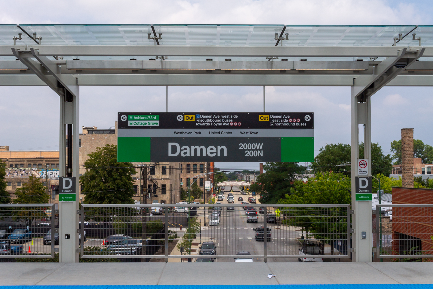 Damen Green Line station opening