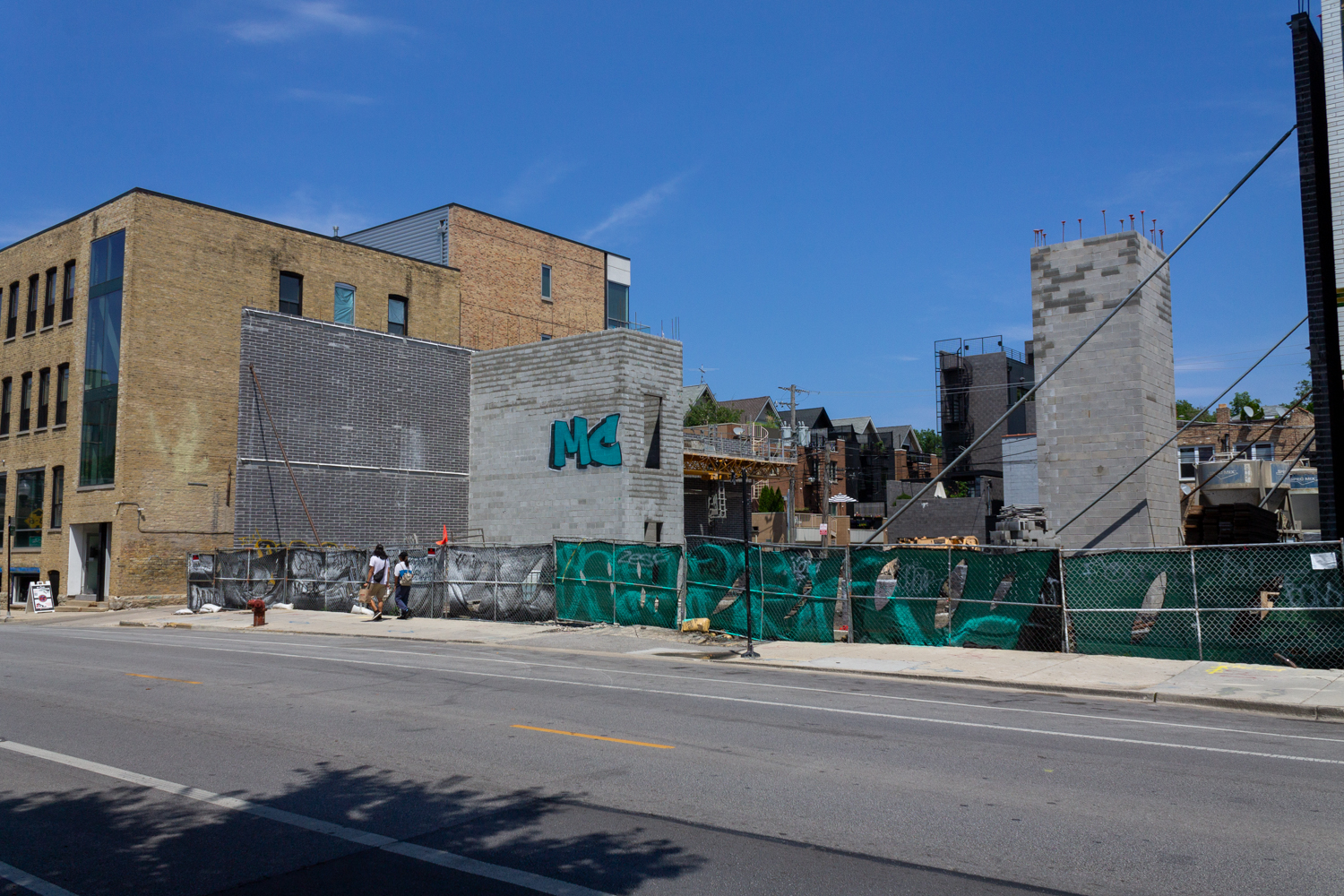 Kensington School Wicker Park construction Aug 2024