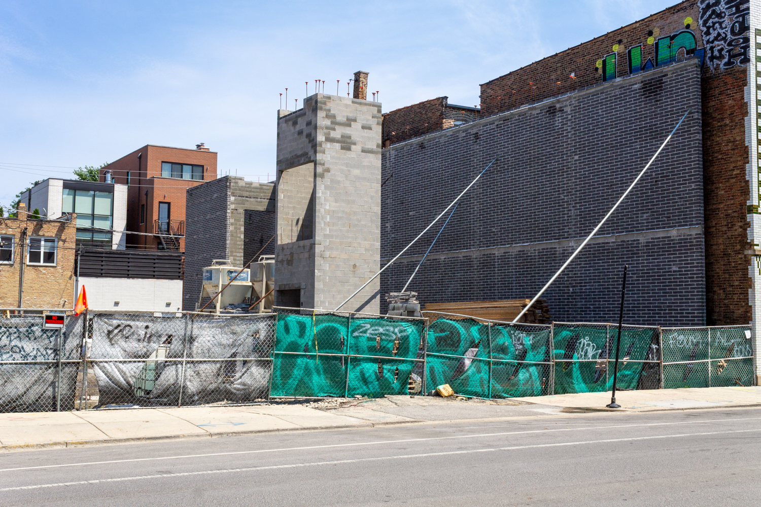 Kensington School Wicker Park construction Aug 2024