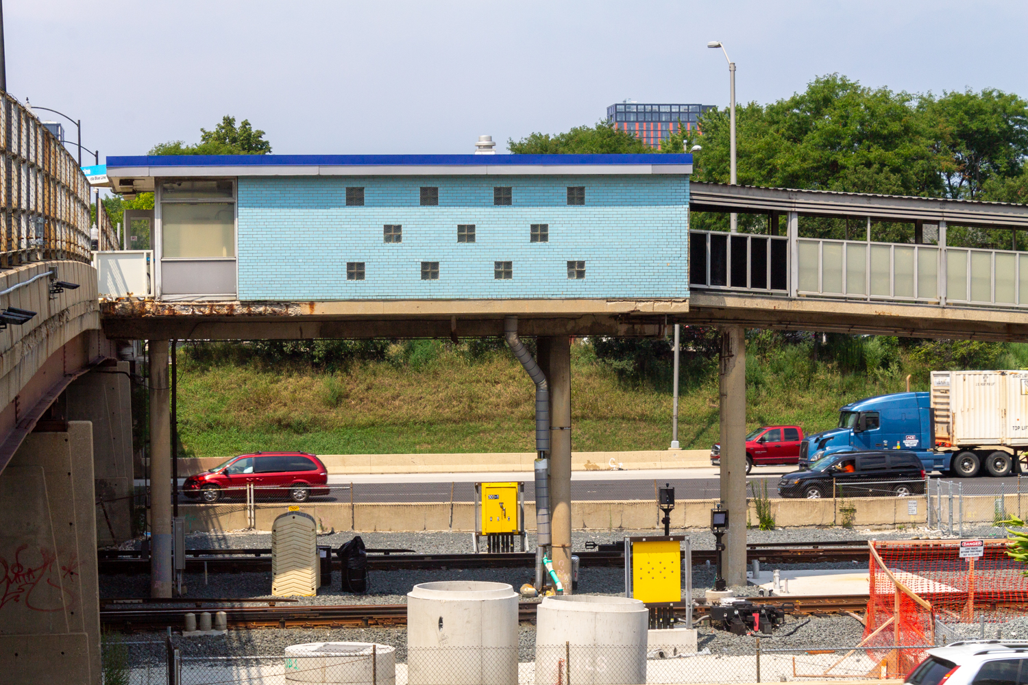 Along with the new elevator, a primary focus of this new access station is to rebuild the station ramp, which was built too steep (and without landings) for wheelchair access. In fact, only 4 of the 11 stations along the Forest Park Branch are accessible. The wide-spread renovations will bring all 11 stations into compliance and make it easier for all Chicagoans to access Blue Line trains.