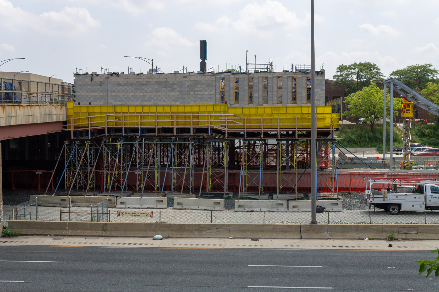 Racine Blue Line station construction