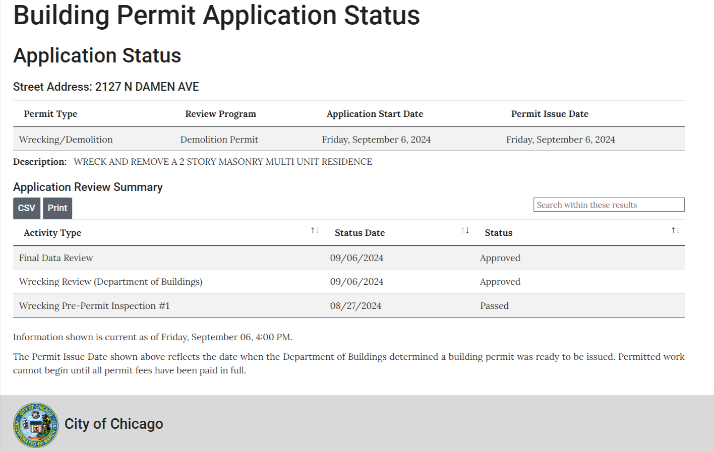 2127-2129 North Damen Avenue demolitions