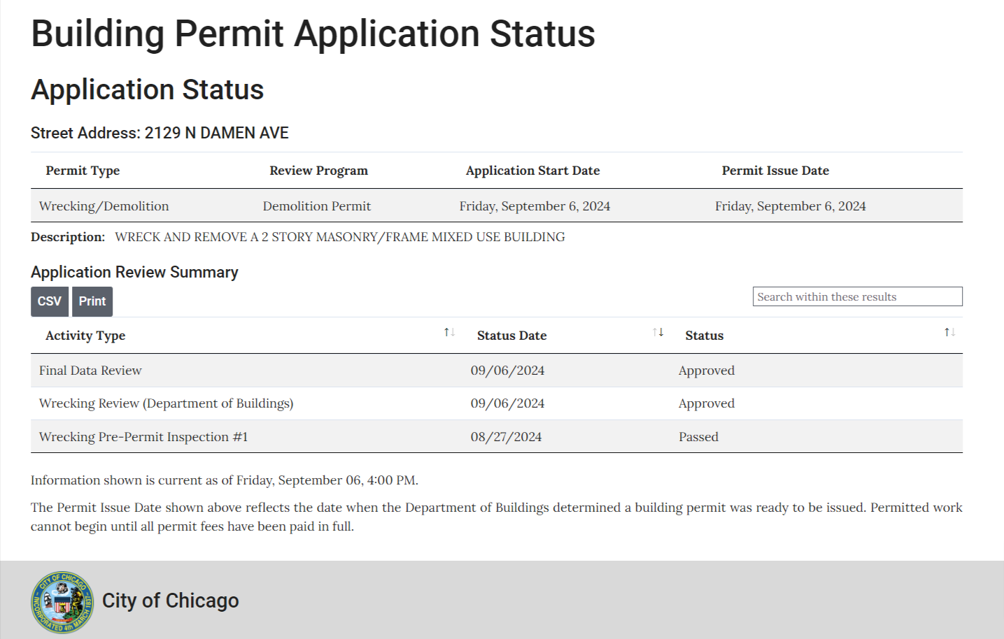 2127-2129 North Damen Avenue demolitions