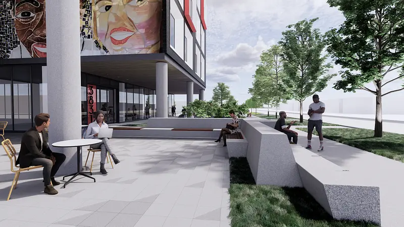 Rendering of 750 North Avers Avenue. Designed by the Lamar Johnson Collaborative