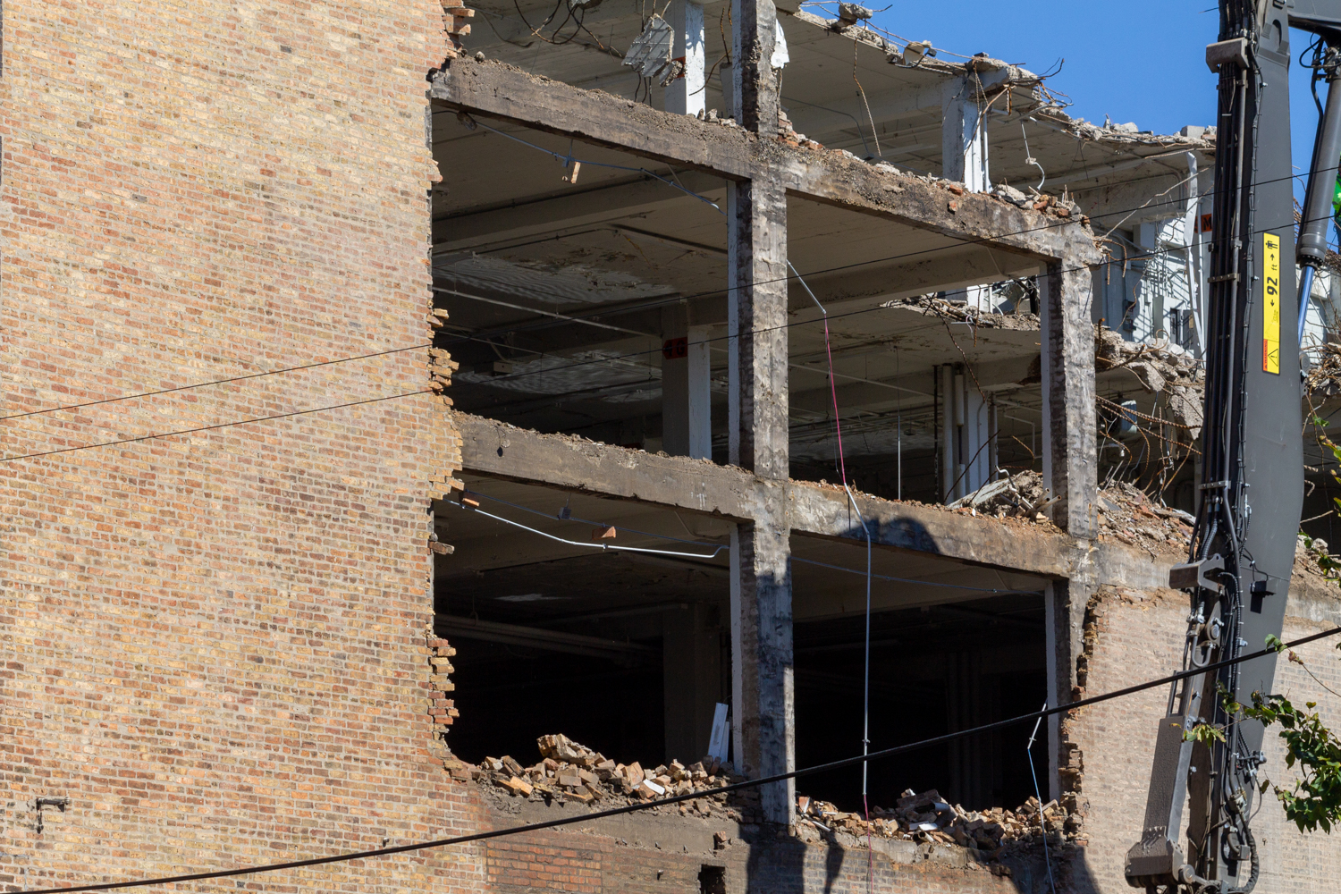 W. C. Reebie & Brother storage building demolition