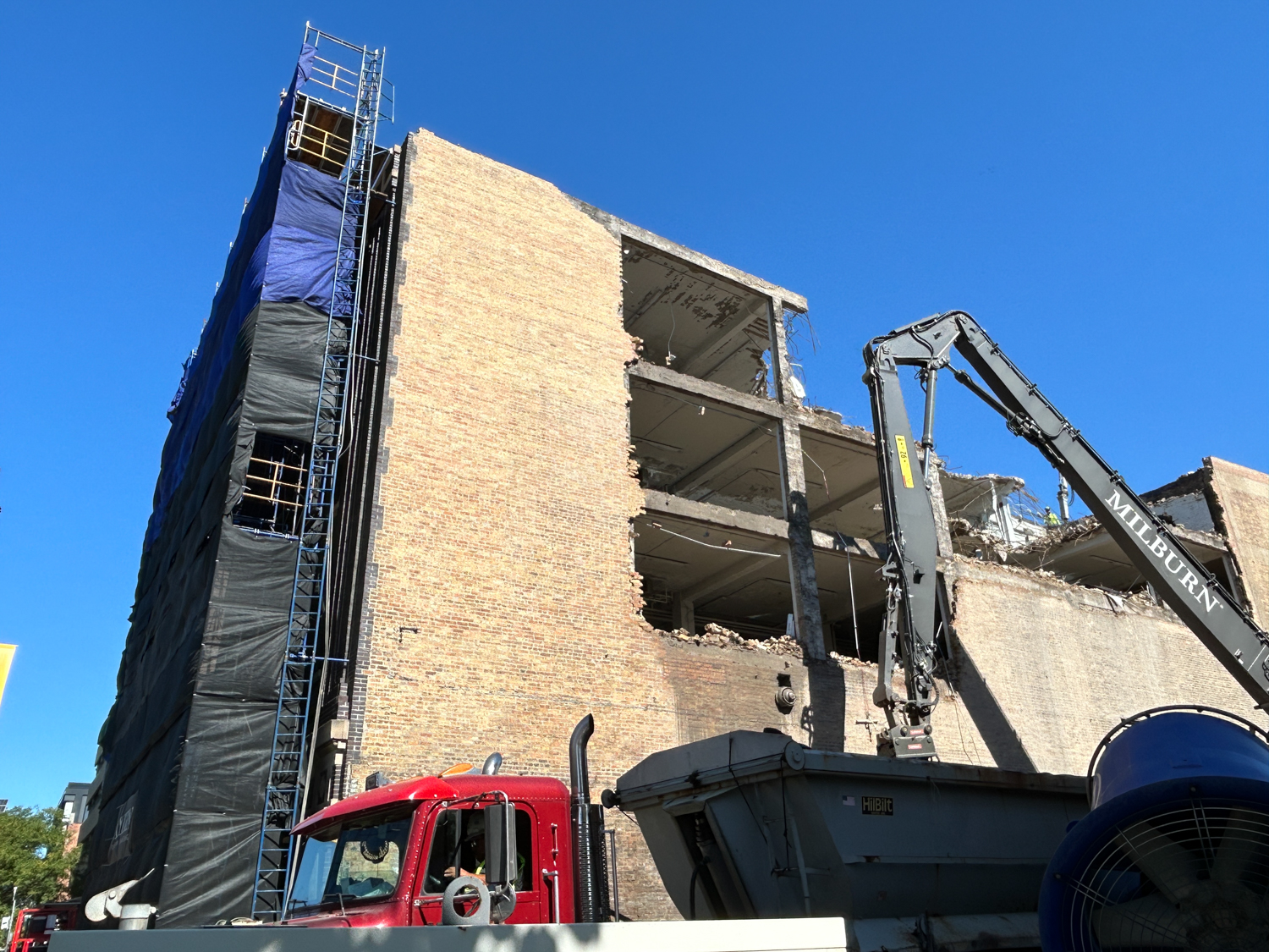 W. C. Reebie & Brother storage building demolition