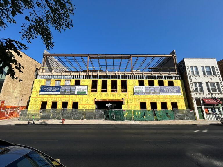 Kensington School Bucktown has topped out in Wicker Park Chicago YIMBY