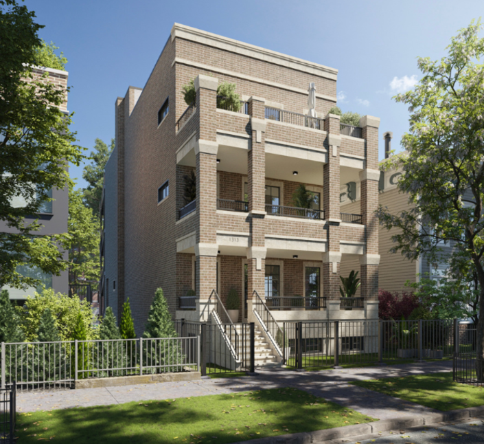 Rendering of 1313 West Wrightwood from Drimnagh Development