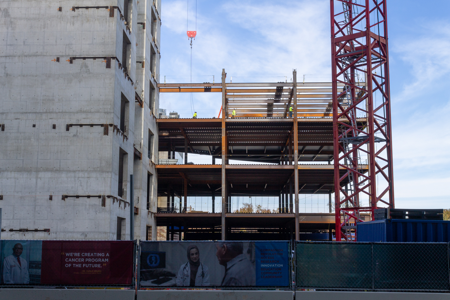 AbbVie Foundation Cancer Pavilion construction