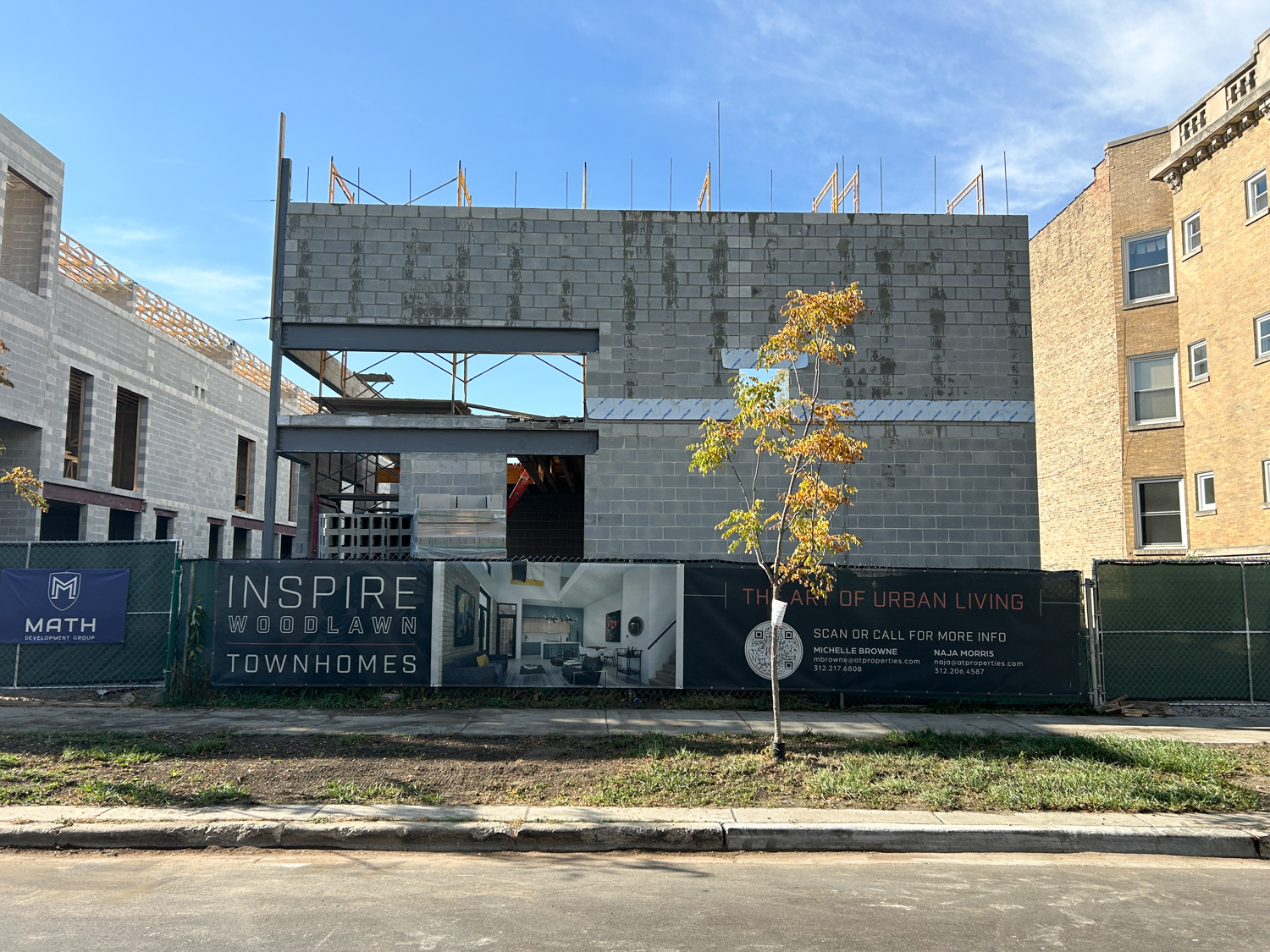 Inspire Woodlawn townhomes construction