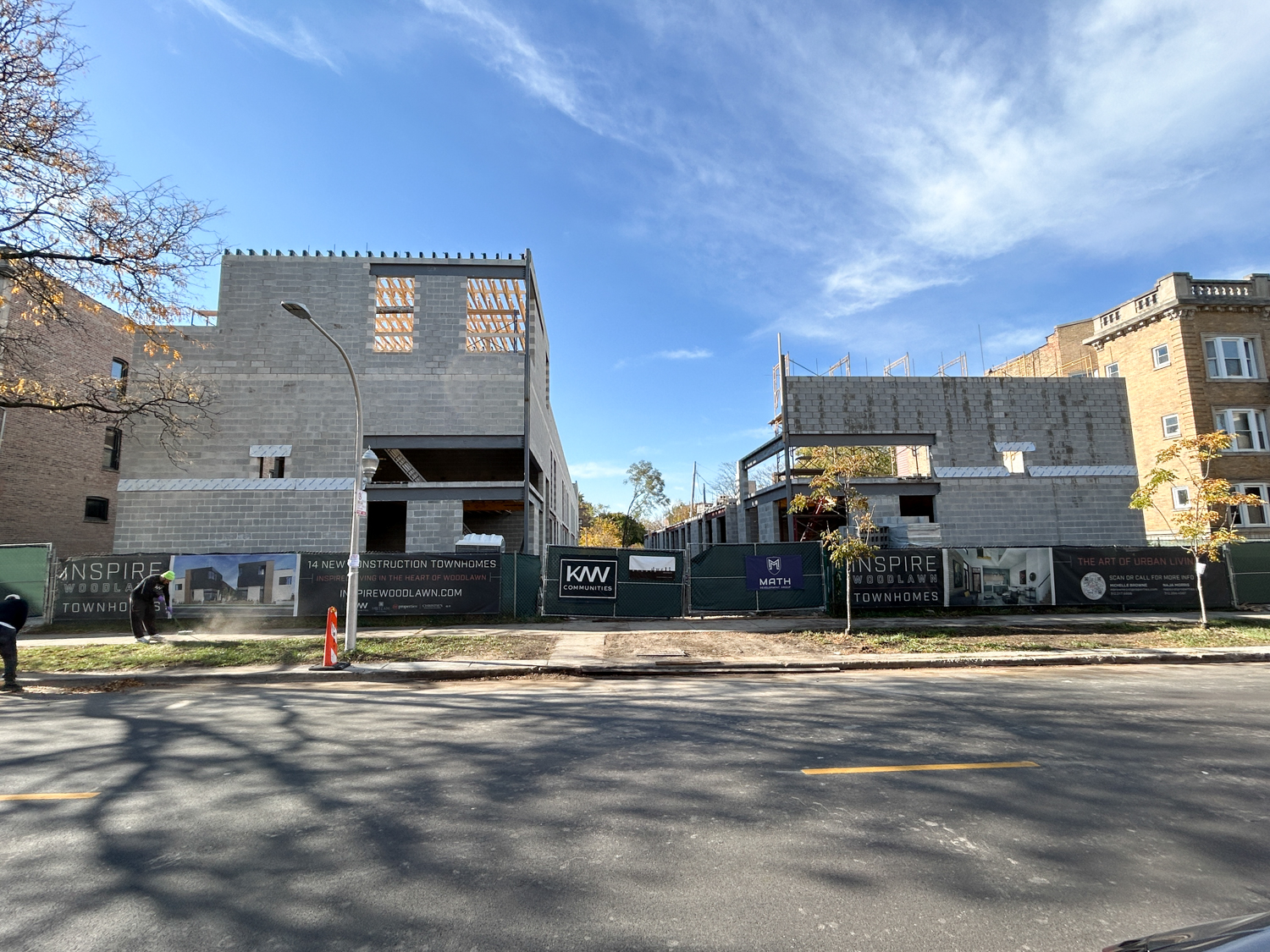 Inspire Woodlawn townhomes construction