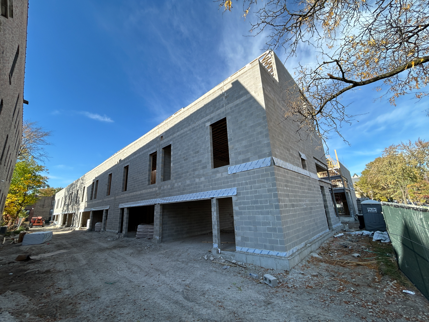 Inspire Woodlawn townhomes construction