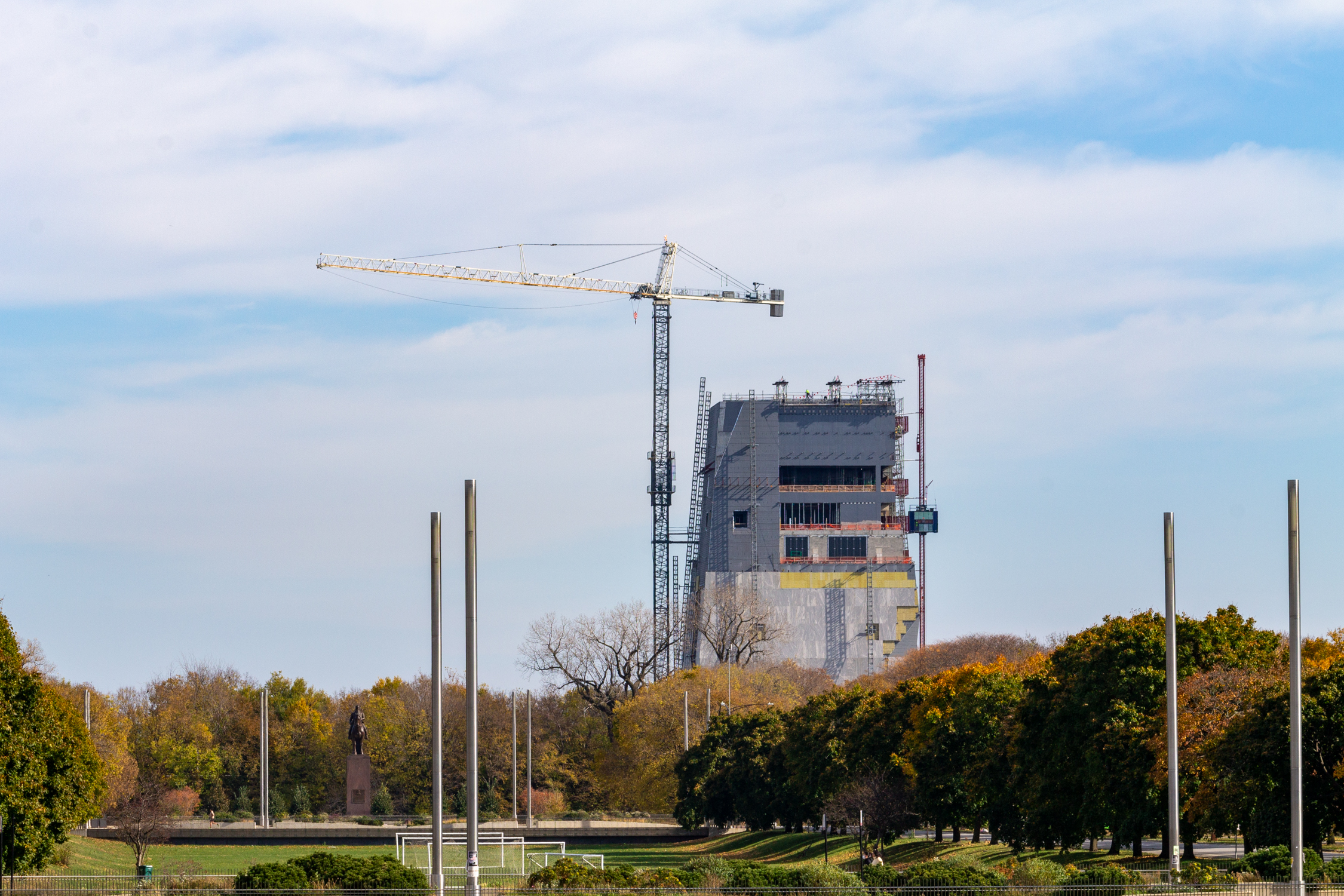 Progress continues all around the construction site, including on Home Court, the athletics and community center we visited last week. The Obama Presidential Museum is expected to open in 2026. Features will include a "Sky Room" at the top of the tower, allowing views in all directions, promising to be one of Chicago's elite sight-seeing vantage points. It will be free and open to the public. 