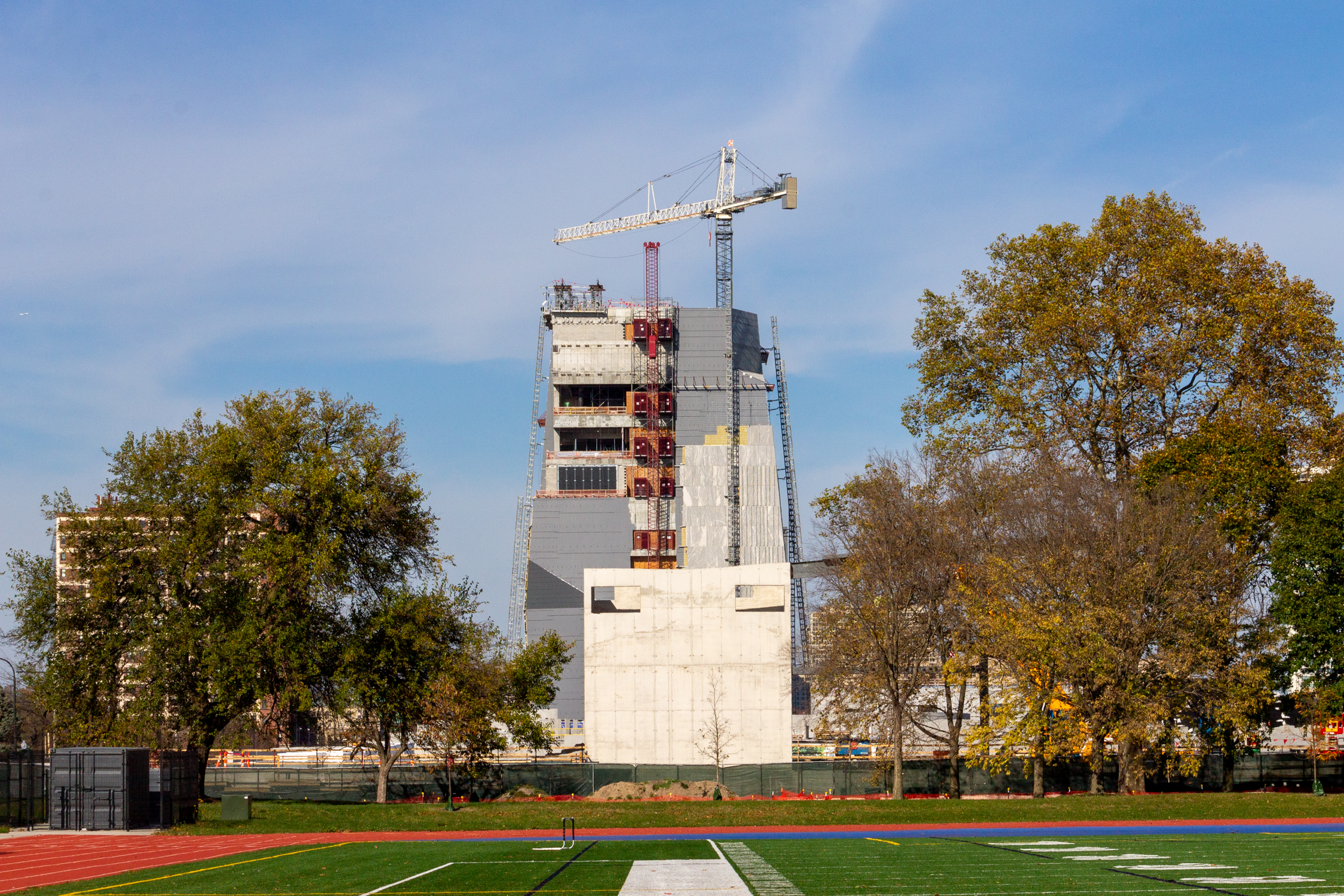 Progress continues all around the construction site, including on Home Court, the athletics and community center we visited last week.  The Obama Presidential Museum is expected to open in 2026. Features will include a "Sky Room" at the top of the tower, allowing views in all directions, promising to be one of Chicago's elite sight-seeing vantage points. It will be free and open to the public. 