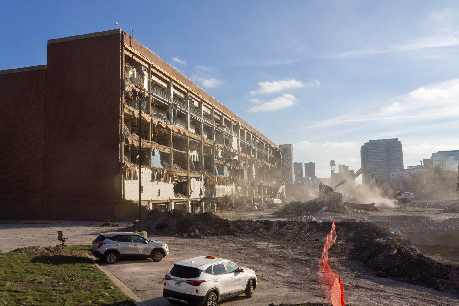 Chicago Tribune Freedom Center demolition December 2024