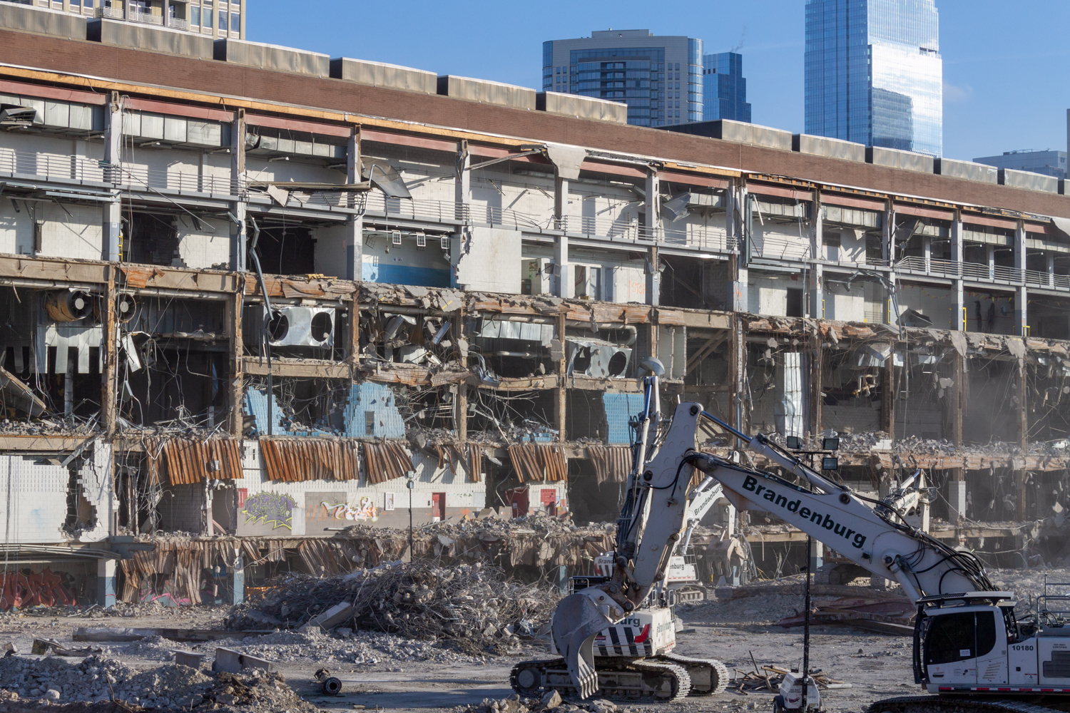 Chicago Tribune Freedom Center demolition December 2024