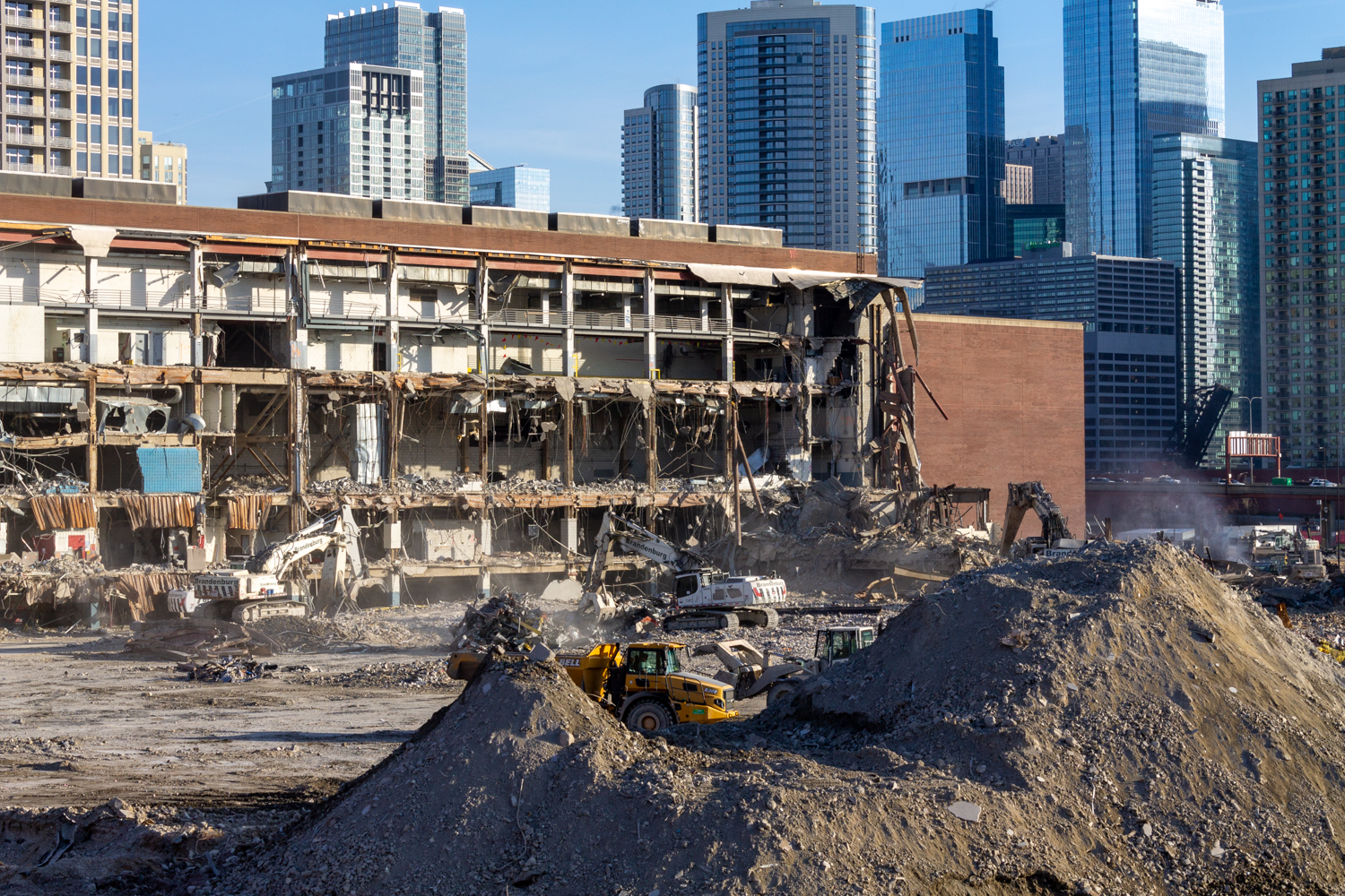 Chicago Tribune Freedom Center demolition December 2024