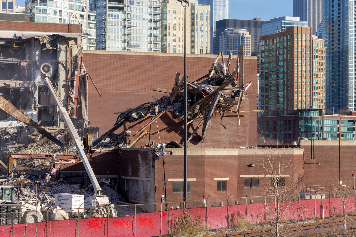 Chicago Tribune Freedom Center demolition December 2024