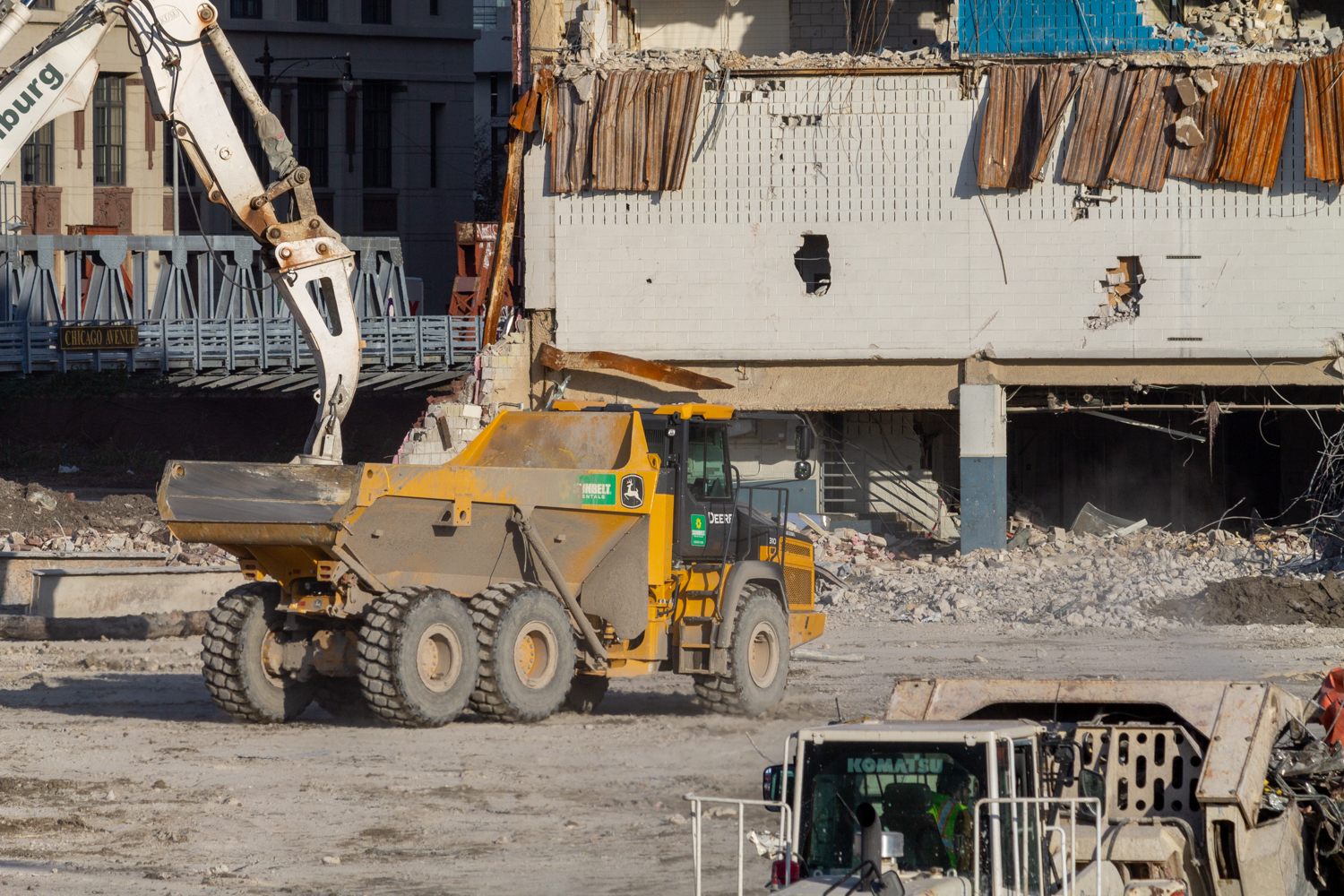 Chicago Tribune Freedom Center demolition December 2024