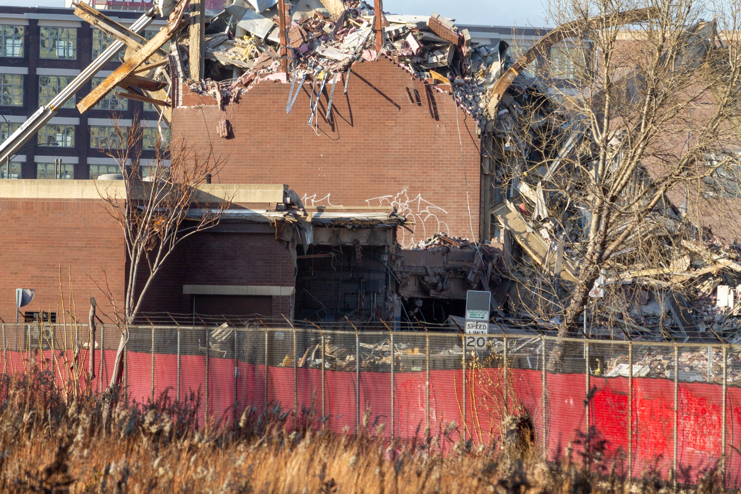 Chicago Tribune Freedom Center demolition December 2024