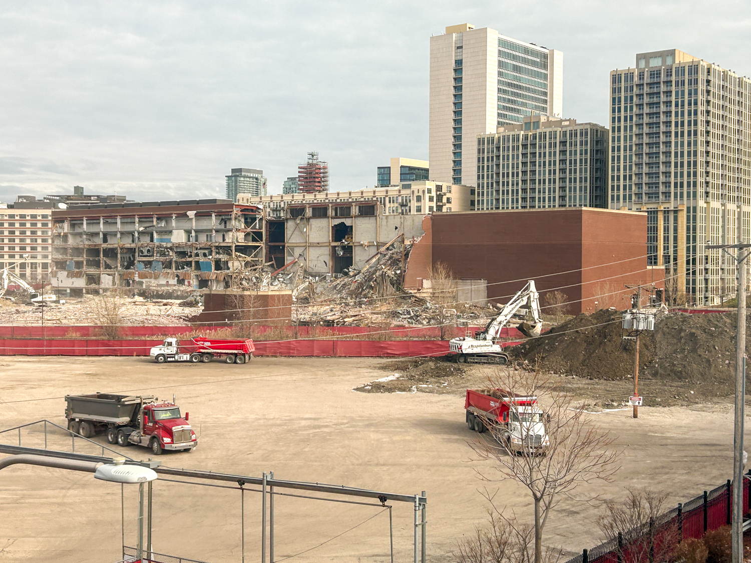 Chicago Tribune Freedom Center demolition December 2024