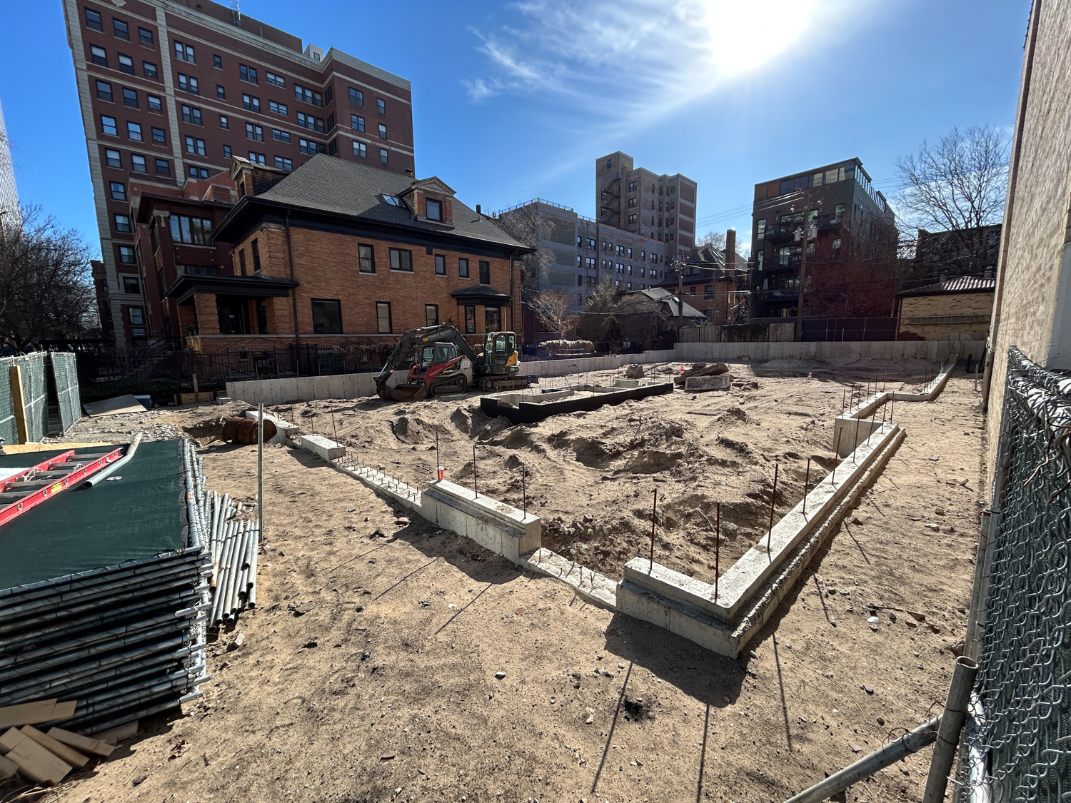 453 West Briar Place foundation construction