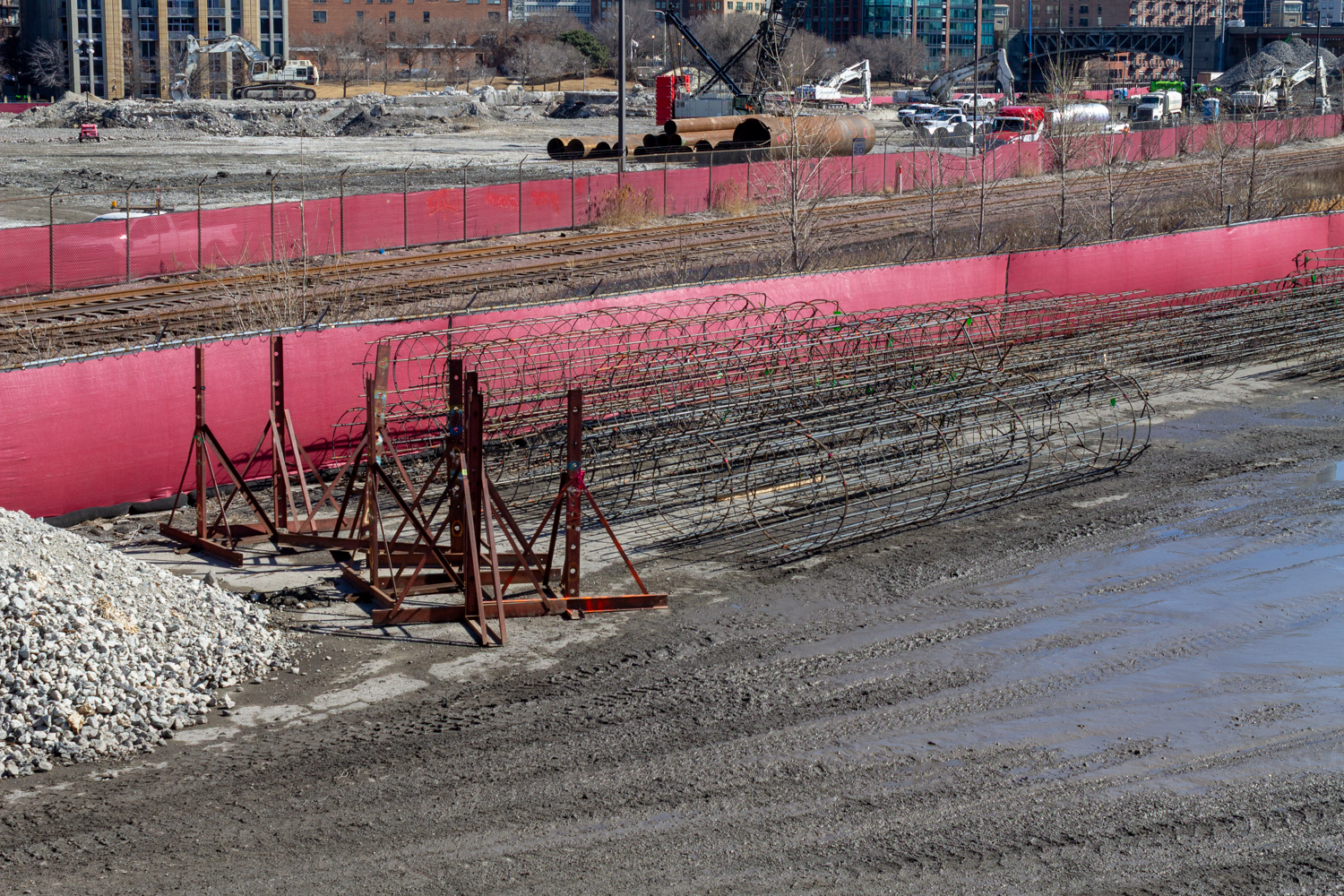 Bally's Chicago Casino caisson prep work