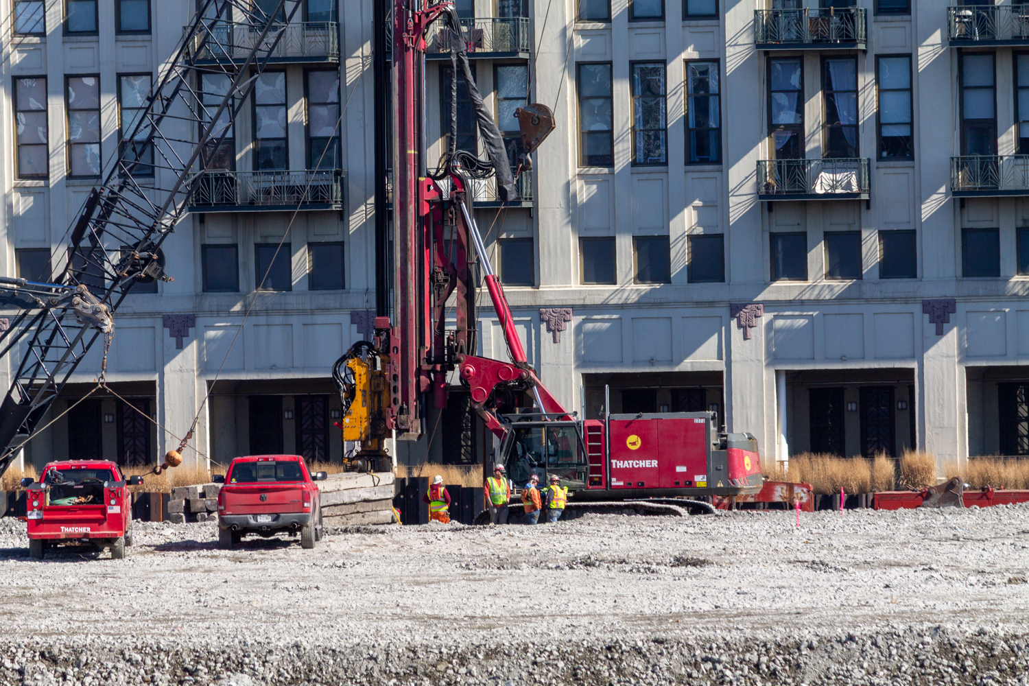 Bally's Chicago Casino caisson prep work