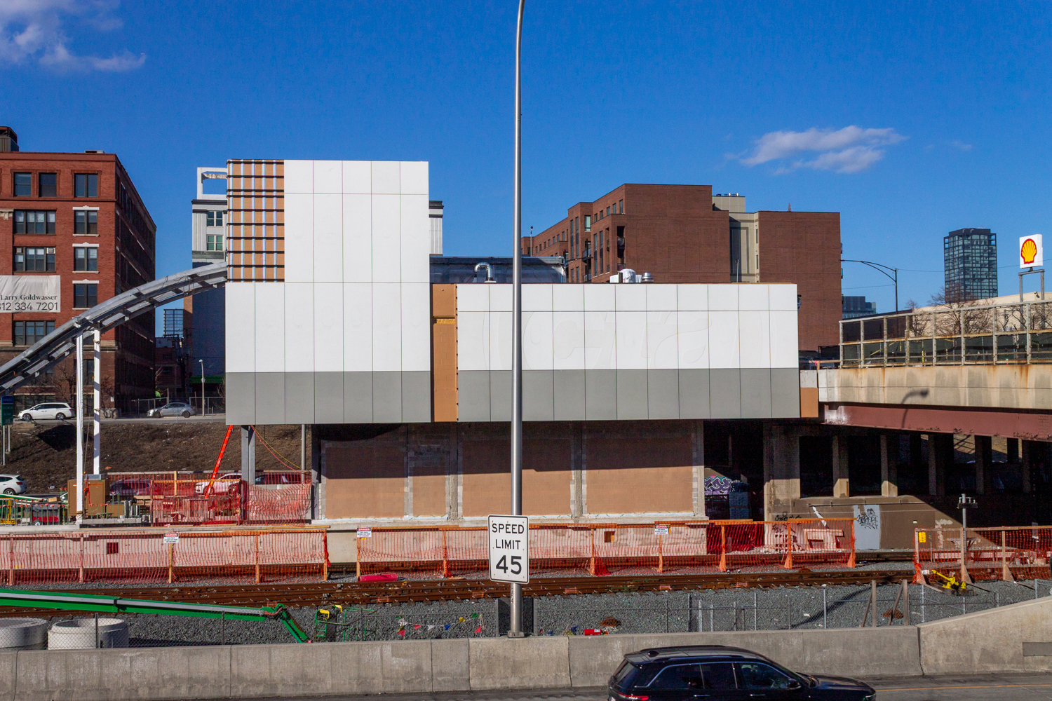 Racine Blue Line station construction