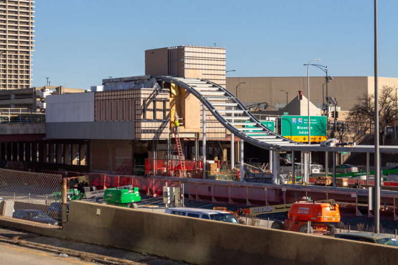 Racine Blue Line platform construction