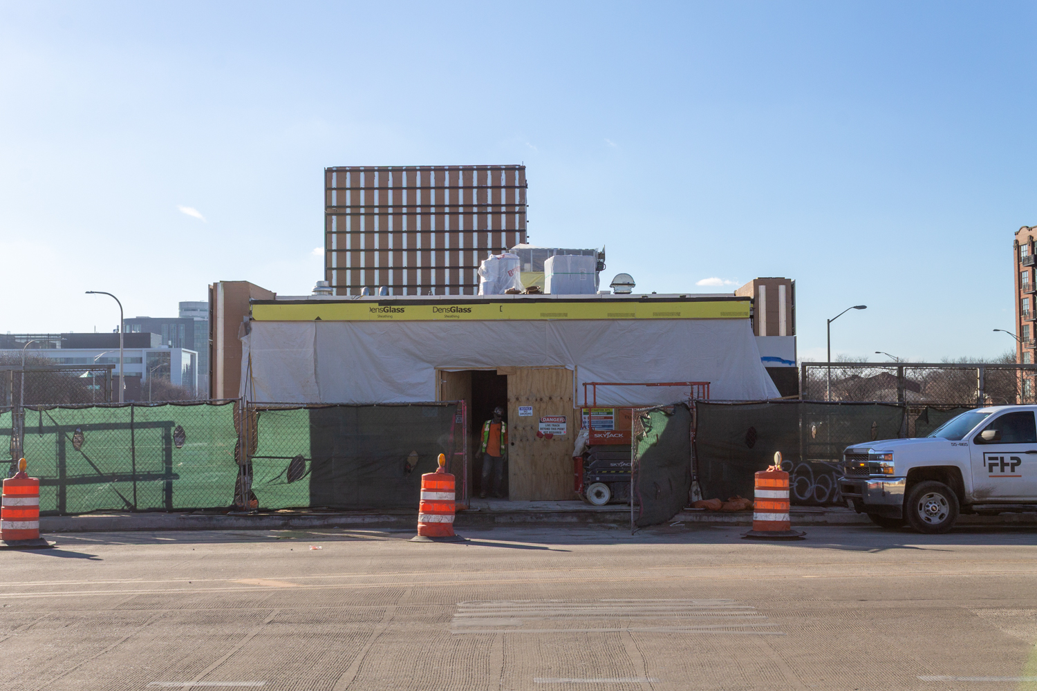 Racine Blue Line station construction