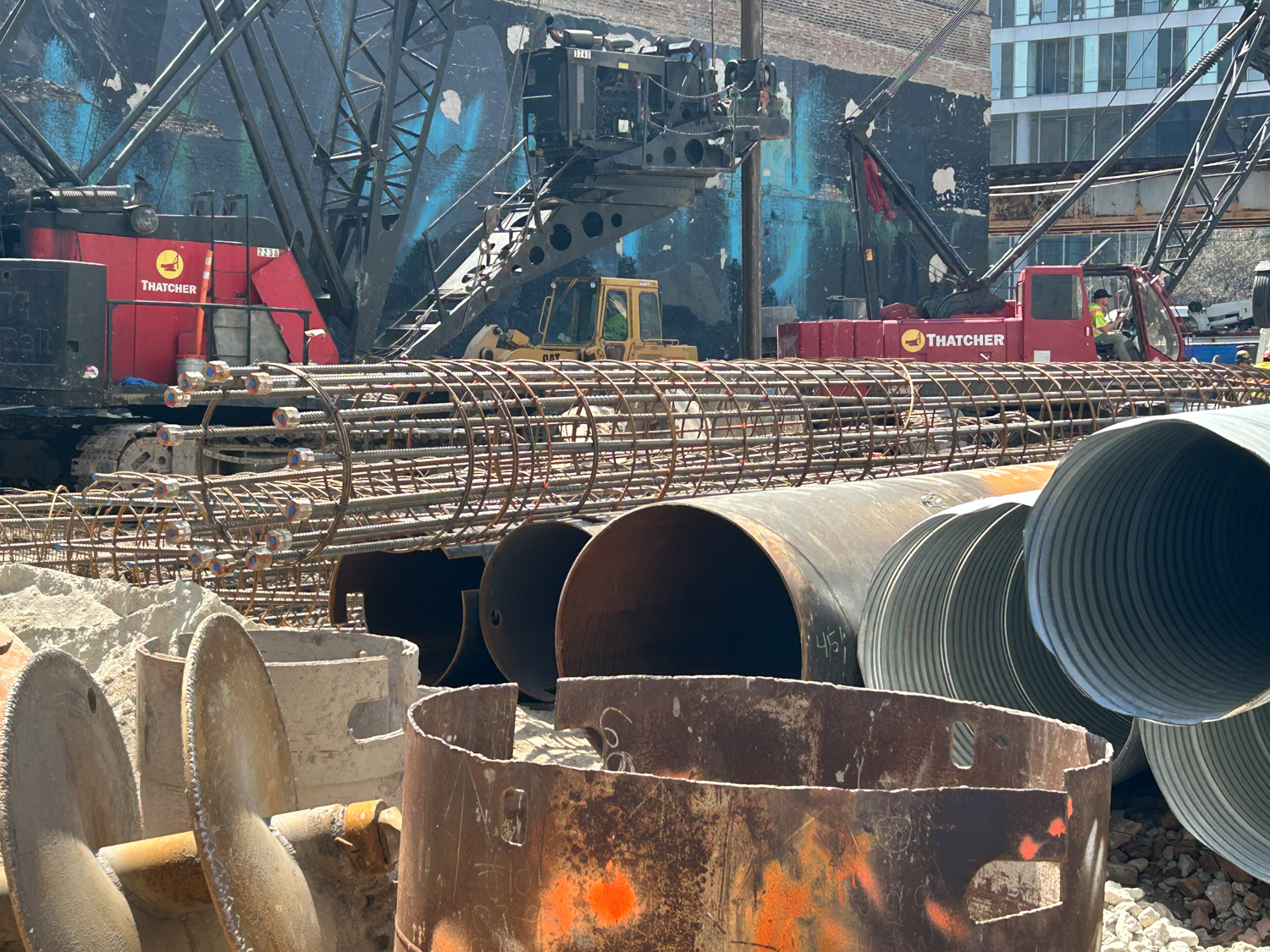 626 South Wabash caisson work