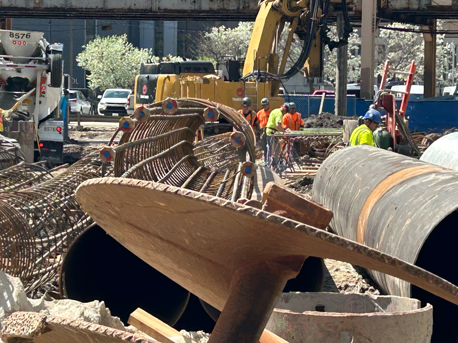 626 South Wabash caisson work