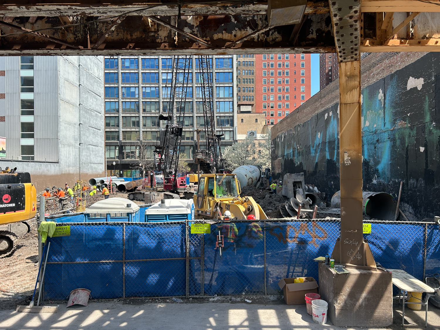 626 South Wabash caisson work