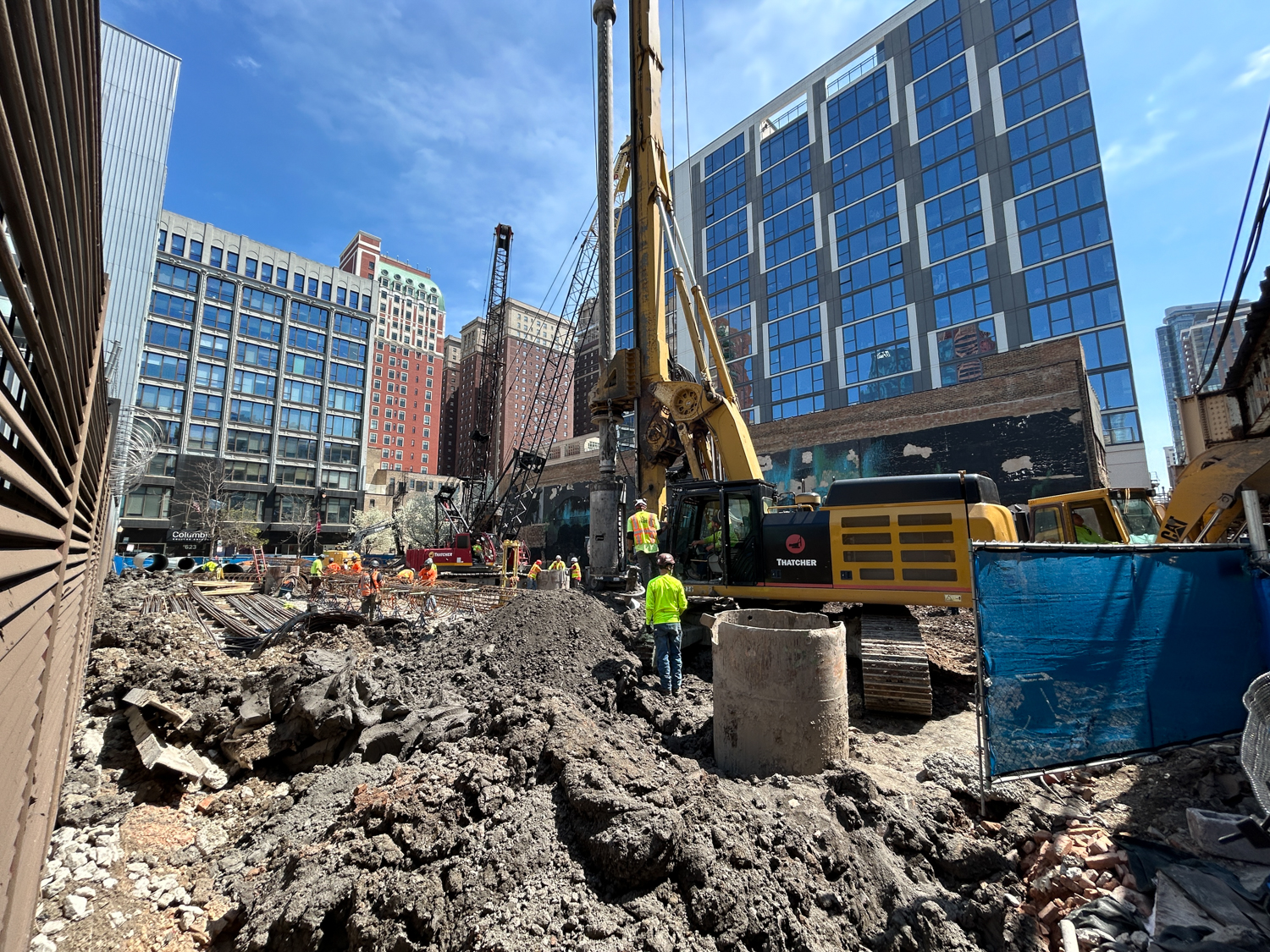 626 South Wabash caisson work