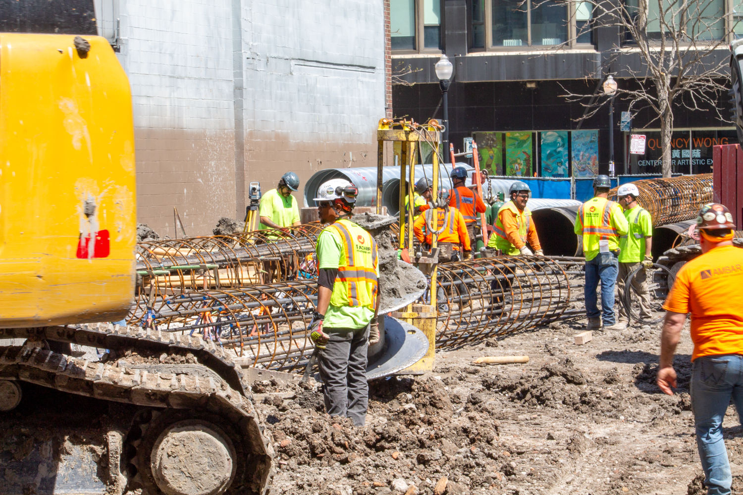 626 South Wabash caisson work