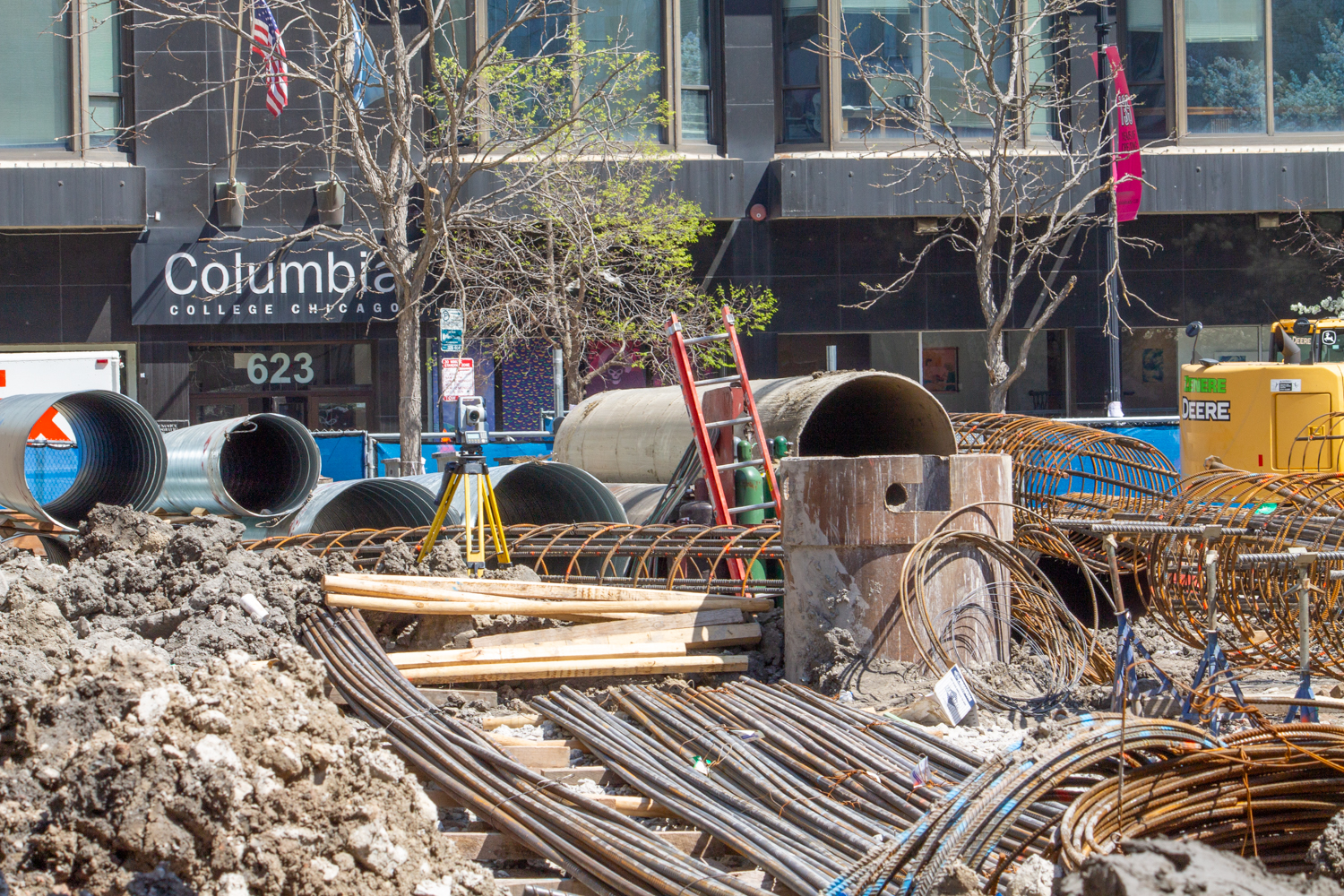 626 South Wabash caisson work