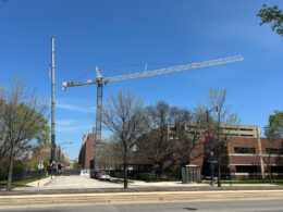 UIC parking garage tower crane