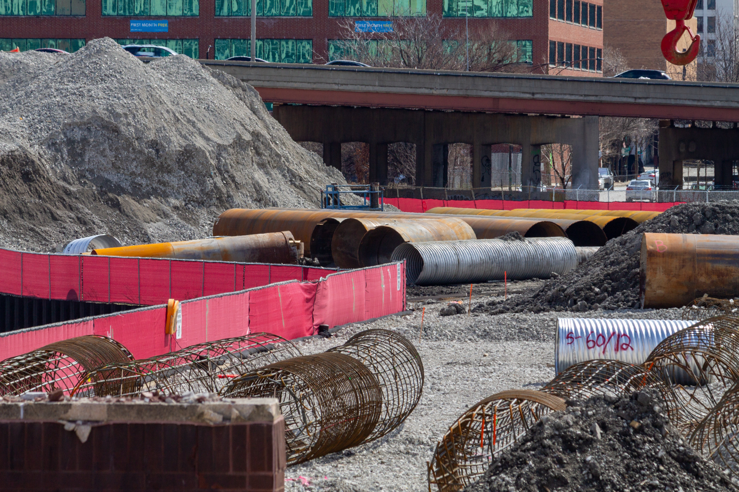 Bally's Chicago Casino caisson progress