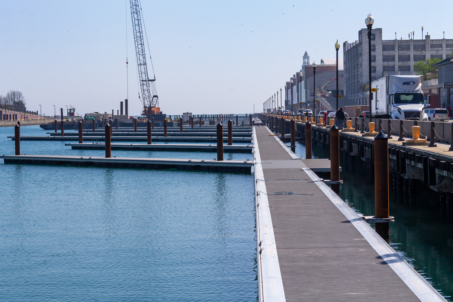 Navy Pier Marina construction progress