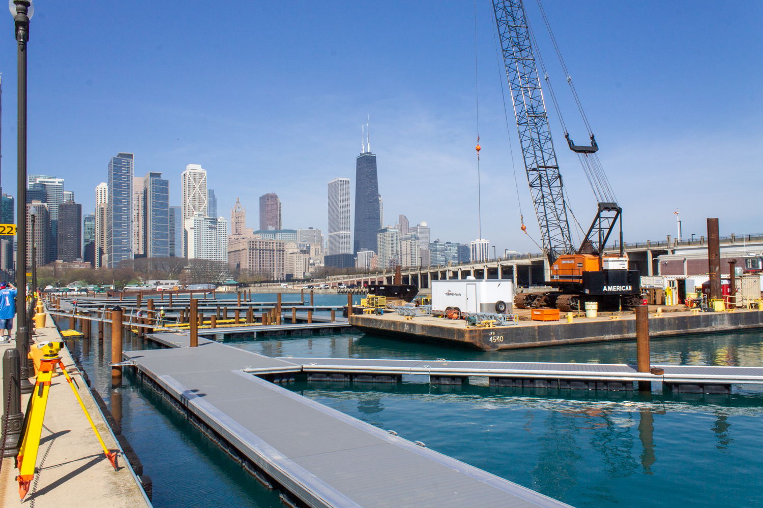 Navy Pier Marina construction progress