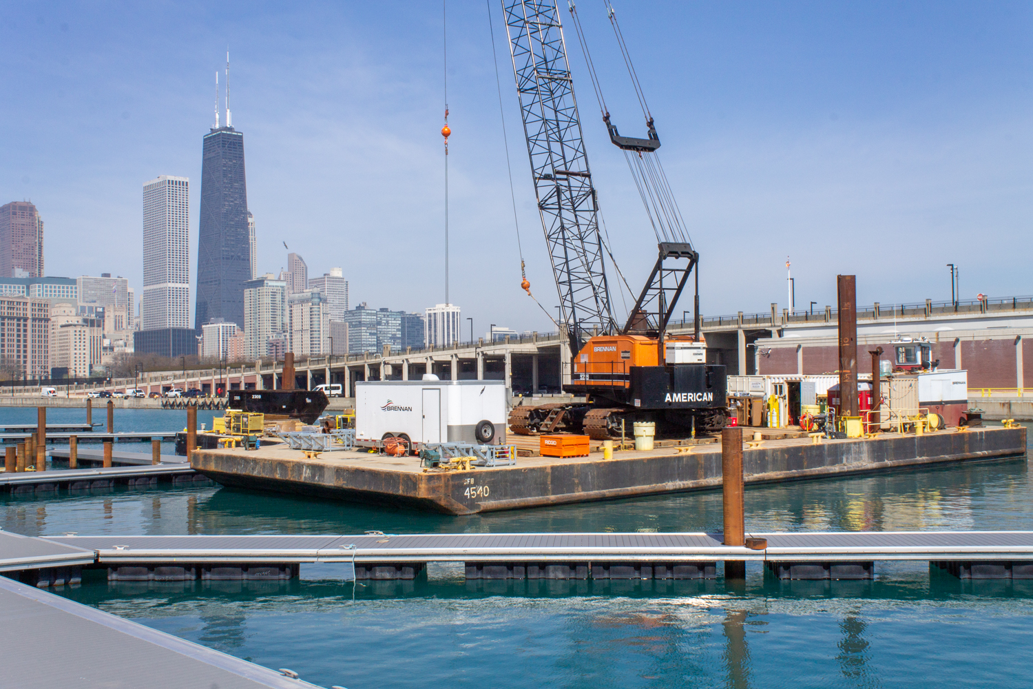 Navy Pier Marina construction progress