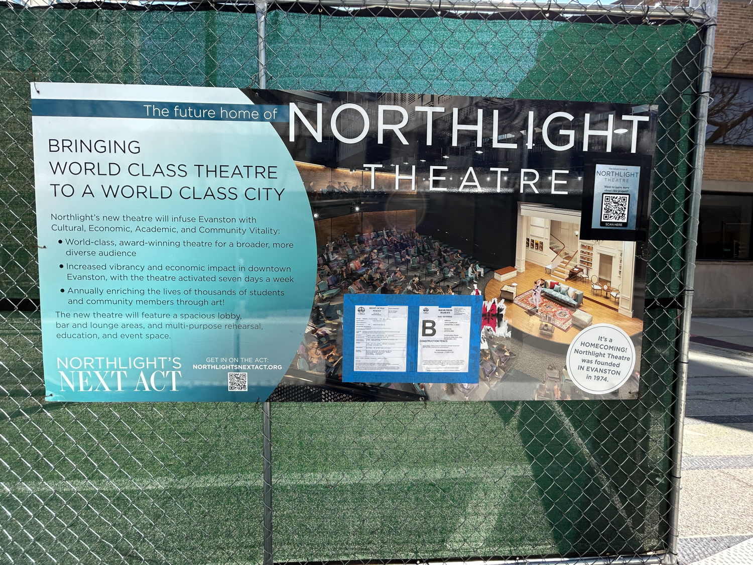 Northlight Theatre Evanston construction