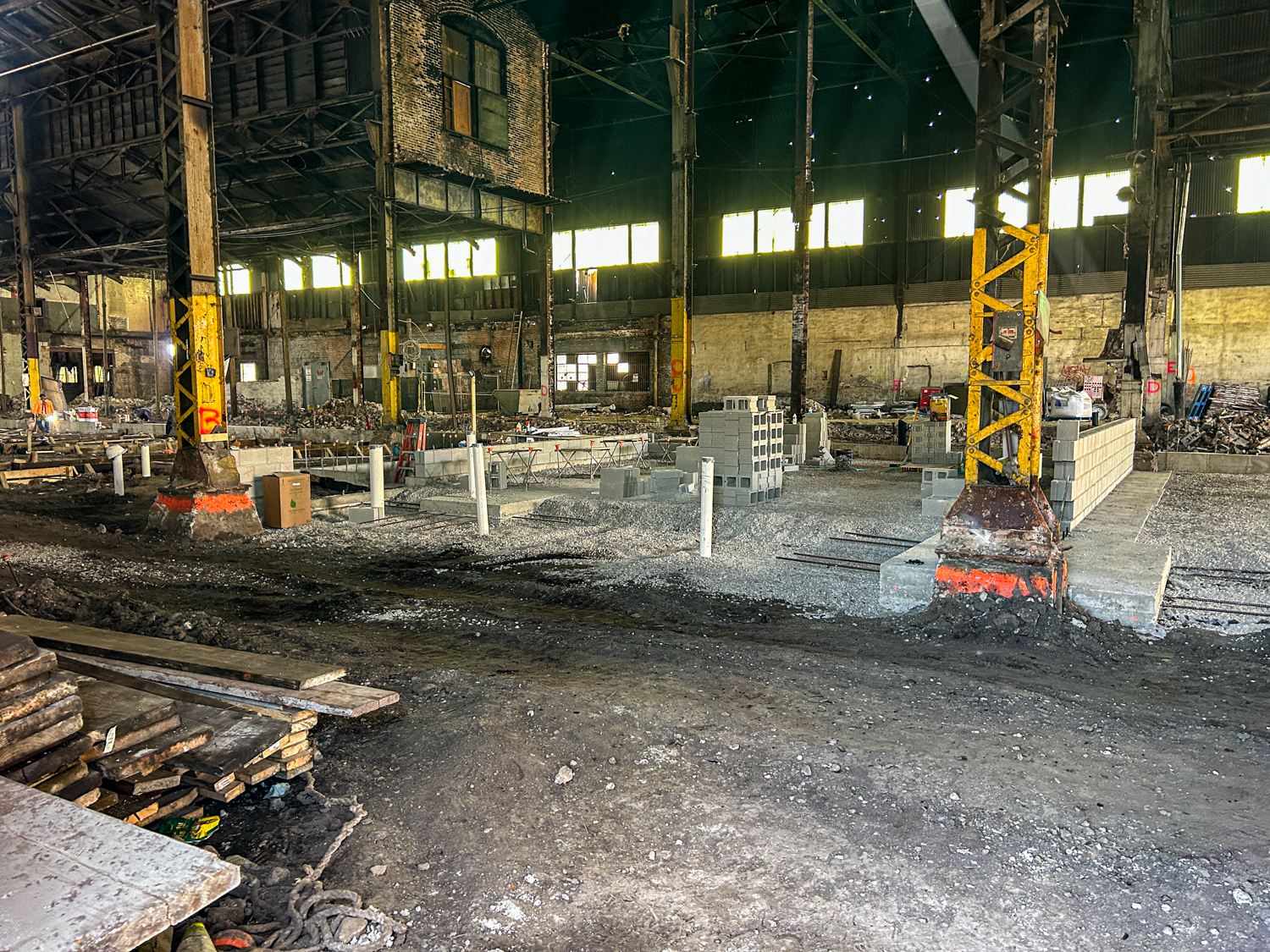 Transformation of Otis Elevator foundry building underway