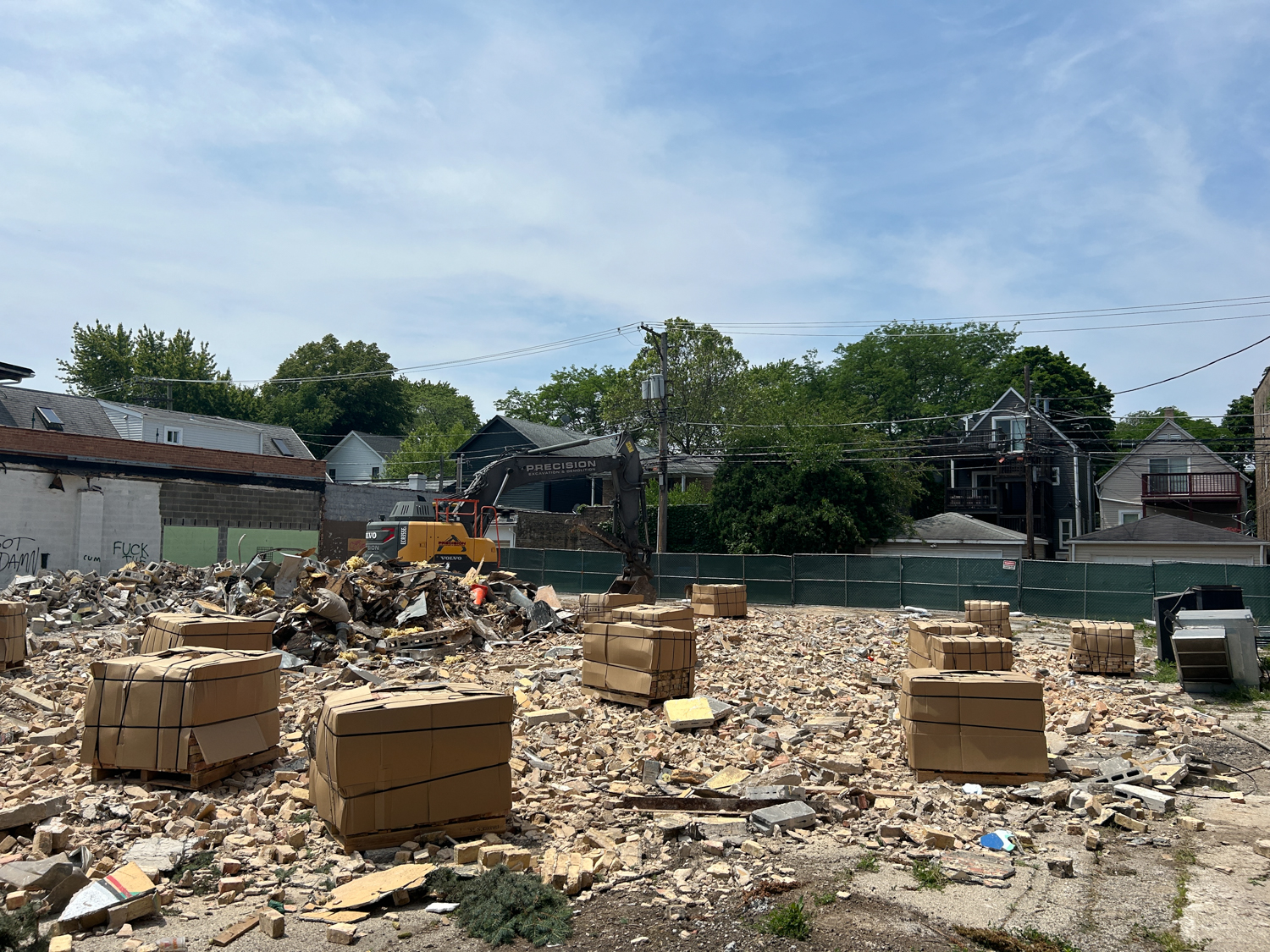 3650 North Ashland Avenue demolition for Tucker Pup's