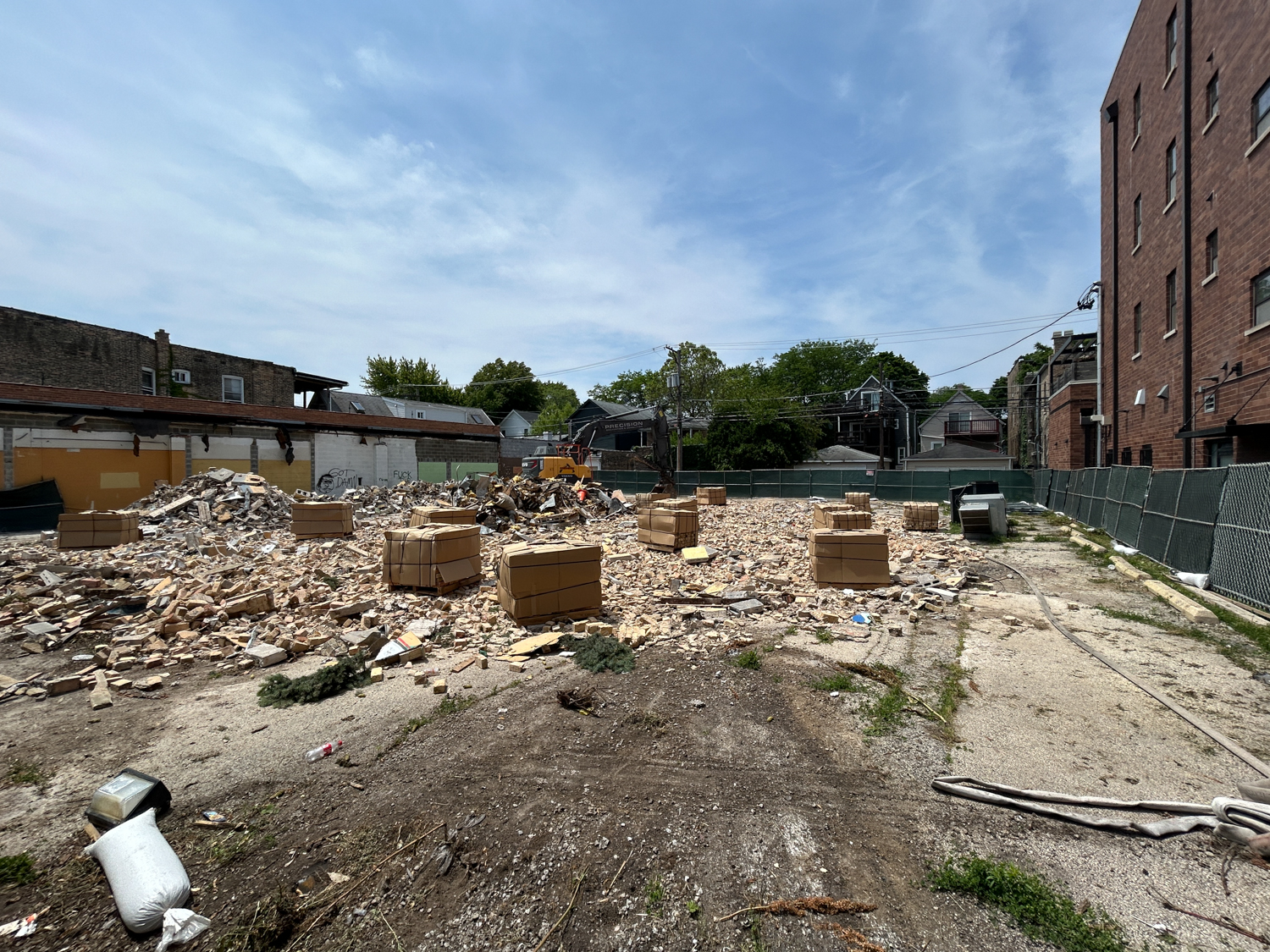 3650 North Ashland Avenue demolition for Tucker Pup's