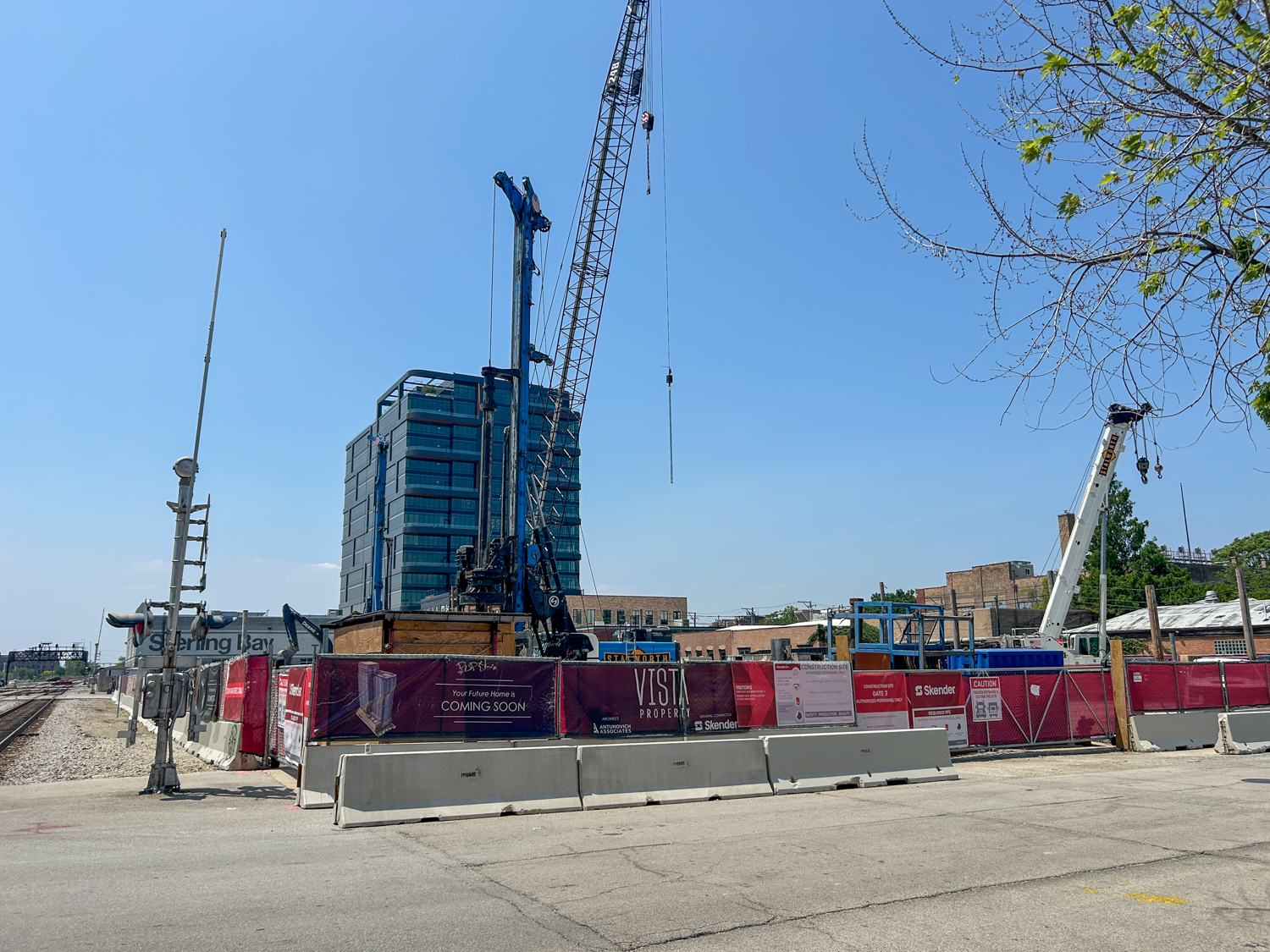 370 North Morgan caisson construction