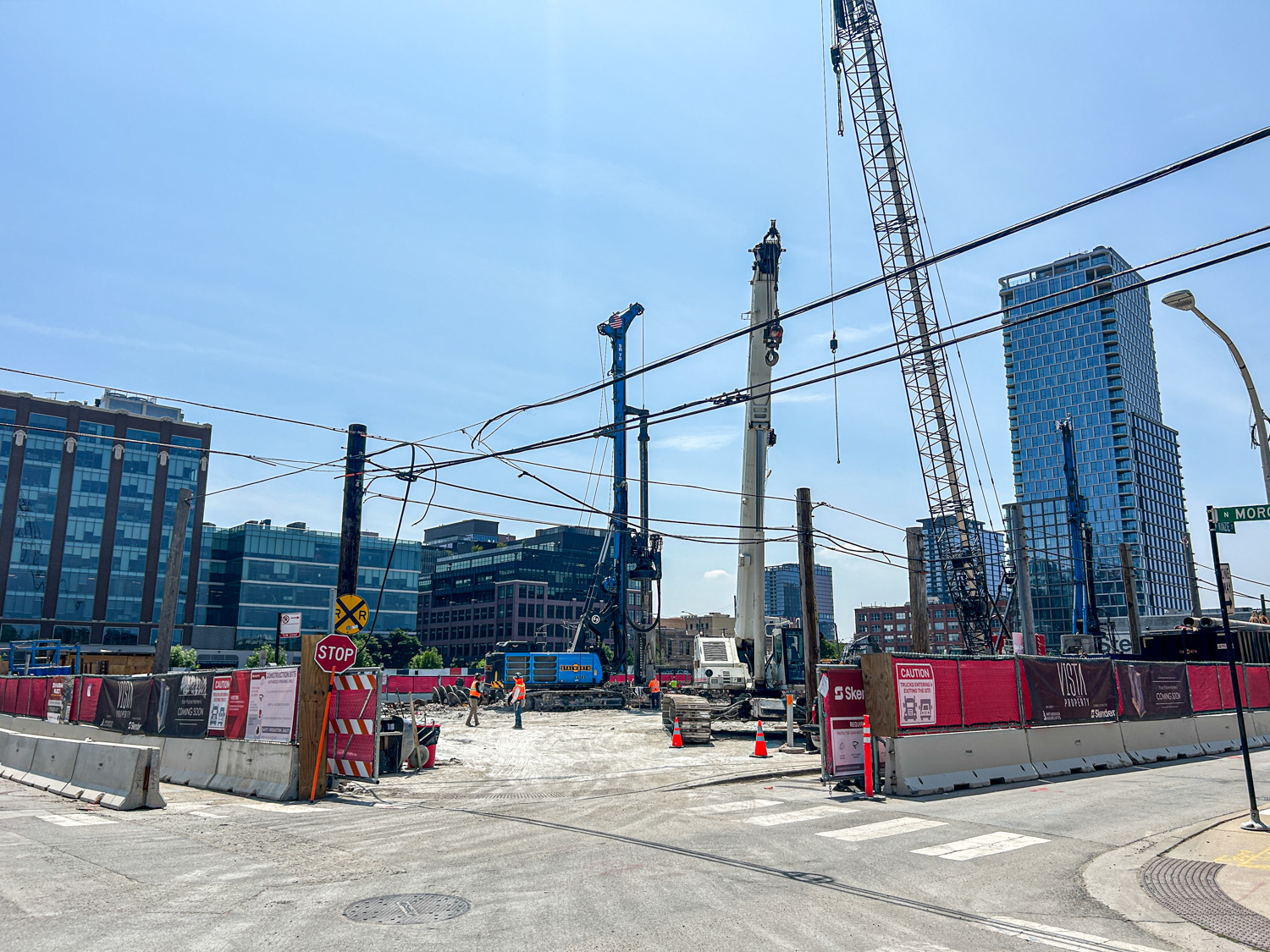 370 North Morgan caisson construction